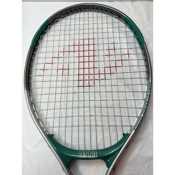 Junior 23 Aero Dynamic Tennis Racquet Green White Grip 3 5/8 Length 23" No Cover - Picture 4 of 9